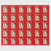 Niedliches Weißes Weißes Weihnachtsbuch Geschenkpapier (Flach)