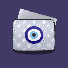 Niedliches weißes zartes romantisches griechisches laptopschutzhülle