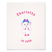 Niedliches Weißmonster Fotodruck (Vorne)