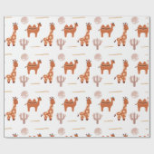 Niedliches Weißspielzeug Kakteen Kids Wrapping Pap Geschenkpapier (Flach)