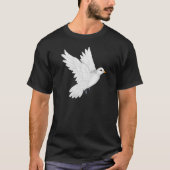Niedliches Weißtaubenfliegen T-Shirt (Vorderseite)