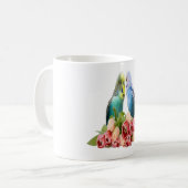 niedliches Wellensittich Design Kaffeetasse (Vorderseite Links)
