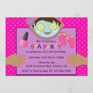 Niedliches Wellness-Center-Geburtstags-Party Einladung