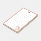 Niedliches Welpe-Lined-Notepad | Dog-Themed Statio Post-it Klebezettel (angewinkelt)