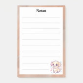 Niedliches Welpe-Lined-Notepad | Dog-Themed Statio Post-it Klebezettel (Vorderseite)