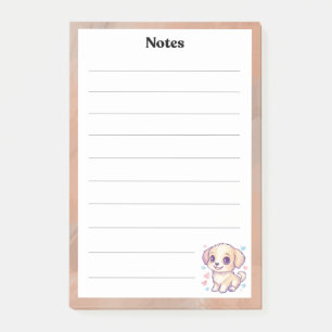 Niedliches Welpe-Lined-Notepad   Dog-Themed Statio Post-it Klebezettel