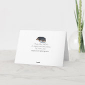 niedliches Welpe rottweiler mit Teddybären Karte (Rückseite)