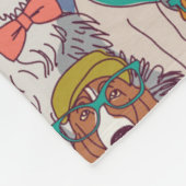 Niedliches Welpen-Mode-Muster Fleecedecke (Ecke)