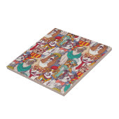 Niedliches Welpen-Mode-Muster Fliese (Seite)