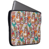 Niedliches Welpen-Mode-Muster Laptopschutzhülle (Vorne Rechts)