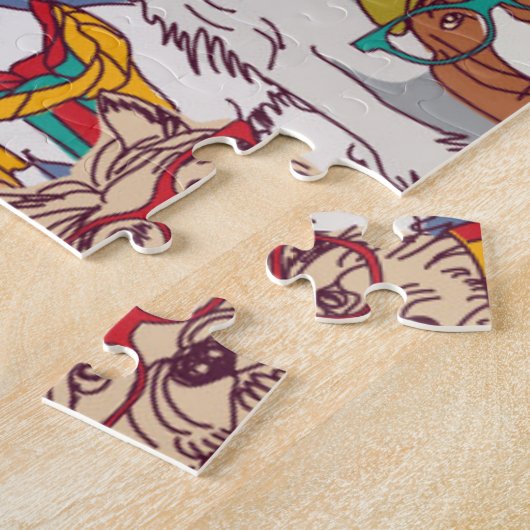 Niedliches Welpen-Mode-Muster Puzzle (Seite)