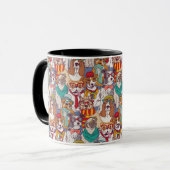 Niedliches Welpen-Mode-Muster Tasse (Vorderseite Links)