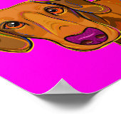 Niedliches Welpenbild, Dackel, Dackel Poster (Ecke)