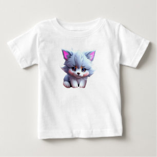 Niedliches Welpenbild im Animalstil Baby T-shirt