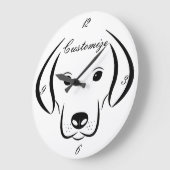 Niedliches Welpenfass Thunder_Cove Große Wanduhr (Winkel)