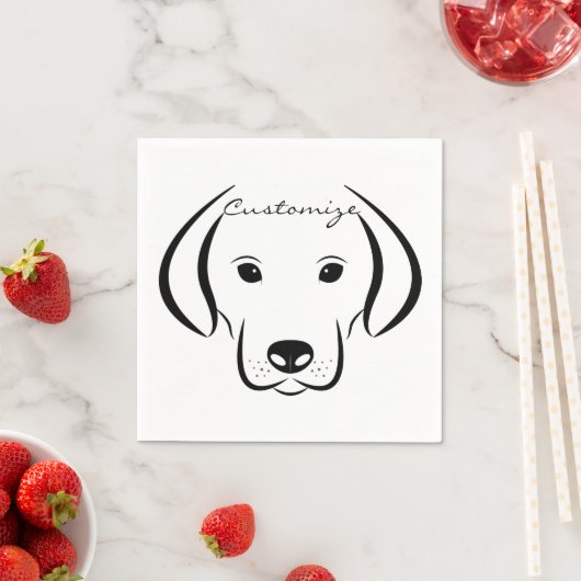 Niedliches Welpengesicht Thunder_Cove Serviette (Beispiel)