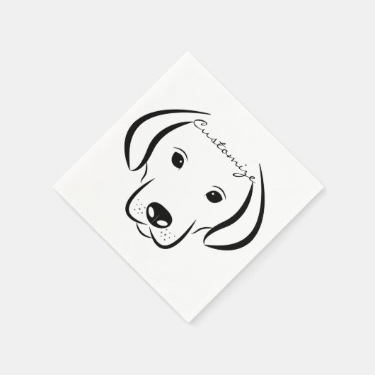 Niedliches Welpengesicht Thunder_Cove Serviette (Ecke)
