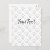 Niedliches Welpenmuster Feiertagspostkarte (Vorne/Hinten)