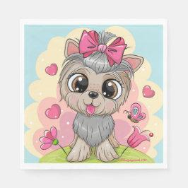 Niedliches WelpenParty Napkins - Set von 50 - Gesc Serviette