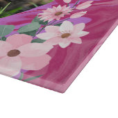 Niedliches Welpenpink Wasserfarben Florals Moderne Schneidebrett (Ecke)