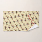 Niedliches Welpenrotes Herz Personalisiert Badhandtuch Set (Handtuch)