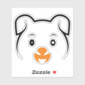 Niedliches Welpenwink Aufkleber (Blatt)