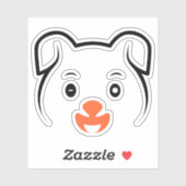 Niedliches Welpenwink Aufkleber (Blatt)