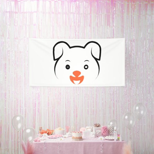 Niedliches Welpenwink Banner (Party)
