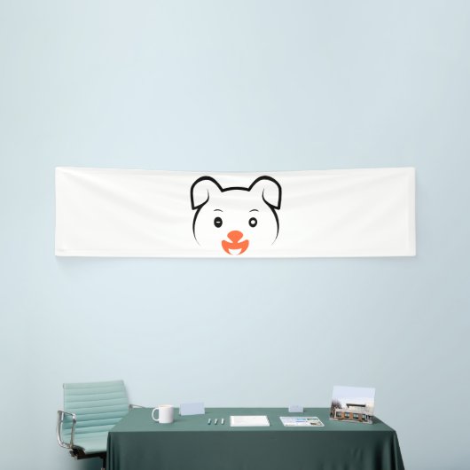 Niedliches Welpenwink Banner (Messeveranstaltung)