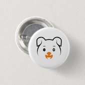 Niedliches Welpenwink Button (Vorne & Hinten)