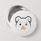 Niedliches Welpenwink Button (Vorne & Hinten)