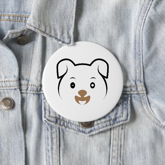 Niedliches Welpenwink Button (Beispiel)