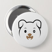Niedliches Welpenwink Button (Vorne & Hinten)