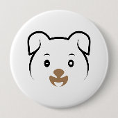Niedliches Welpenwink Button (Vorderseite)