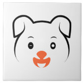 Niedliches Welpenwink Fliese (Vorderseite)