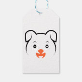 Niedliches Welpenwink Geschenkanhänger (Rückseite)
