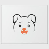 Niedliches Welpenwink Geschenkpapier (Flach)