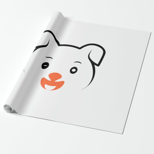 Niedliches Welpenwink Geschenkpapier (Ungerollt)