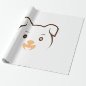 Niedliches Welpenwink Geschenkpapier (Ungerollt)