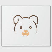Niedliches Welpenwink Geschenkpapier (Flach)