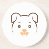 Niedliches Welpenwink Getränkeuntersetzer (Vorne)