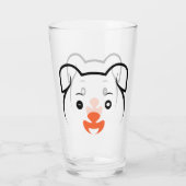 Niedliches Welpenwink Glas (Rückseite)