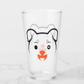 Niedliches Welpenwink Glas (Vorderseite)