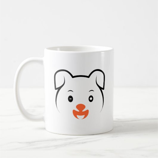 Niedliches Welpenwink Kaffeetasse (Links)