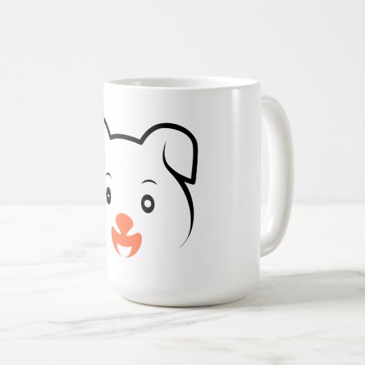 Niedliches Welpenwink Kaffeetasse (VorderseiteRechts)