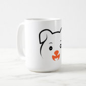 Niedliches Welpenwink Kaffeetasse (Vorderseite Links)