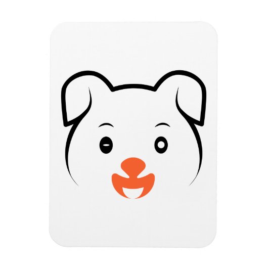 Niedliches Welpenwink Magnet (Vertikal)