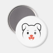 Niedliches Welpenwink Magnet (Vorderseite/Rückseite)