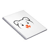 Niedliches Welpenwink Notizblock (Rechte Seite)