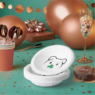 Niedliches Welpenwink Pappteller